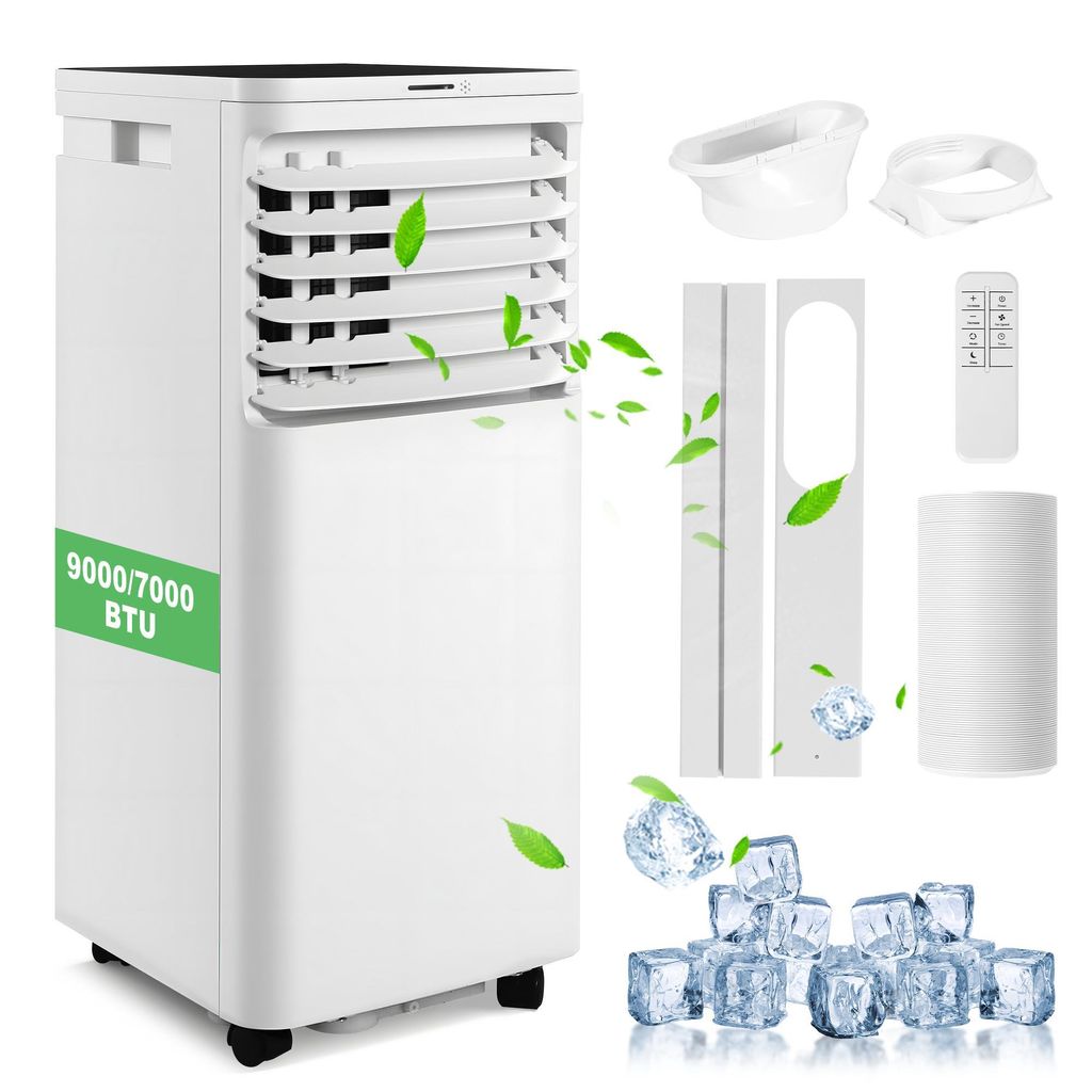 ZMH Mobile Turmventilator 9000 BTU 3 in 1 zum Kühlen Lüften Entfeuchten für Räume bis 20m² Leiser Schlafmodus 40 dB Komplettes Fenster Kit ohn...