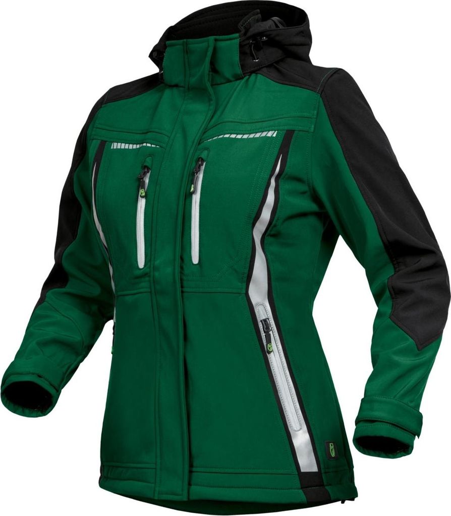 Leibwächter Sommer-Softshelljacke Damen FLXDS Gr. 40 grün/schwarz