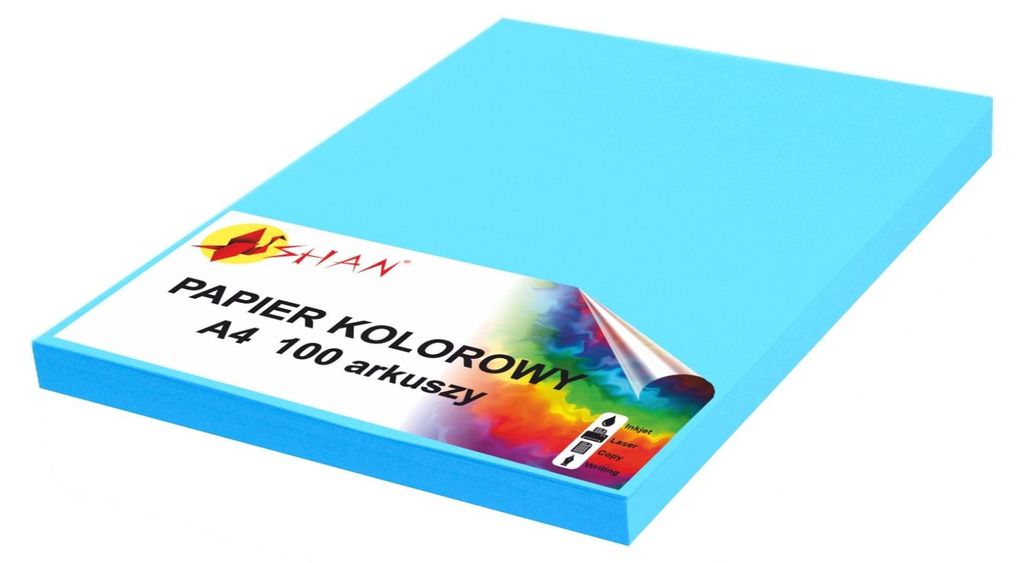 Farbiges A4-Papier, 120 g, hellblau, 100 Blatt