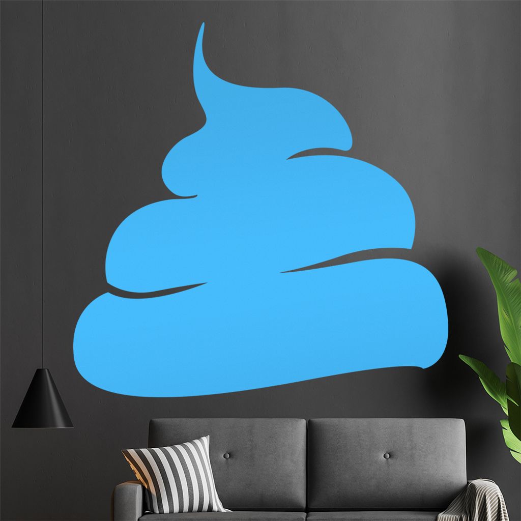 KIWISTAR Scheißhaufen - Shit Poop Kacke Hundehaufen Kot Wandtattoo in 6 Größen - Wandaufkleber Wall Sticker - Dekoration, Küche, Wohnzimmer, Sc...