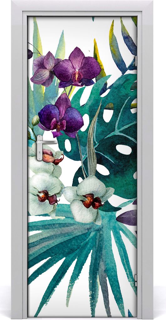 Tulup Türaufkleber 75x205 cm Dekorative Aufkleber Selbstklebend Wasserdichte Tapete Abnehmbar Schlafzimmer Wohnzimmer Wohnkultur - Modell Hawaii