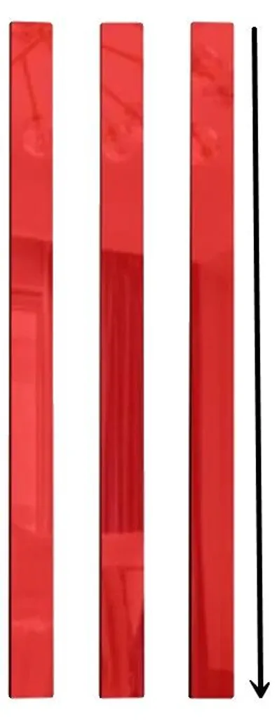 Bande décorative autocollante en acrylique rouge - Listel mural de 4 cm