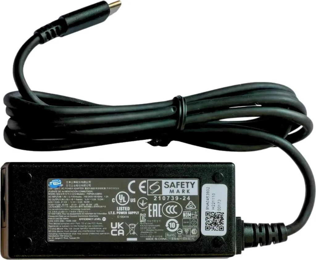 Bloc alimentation 15V 3A pour tablettes durcies Zebra série ET60