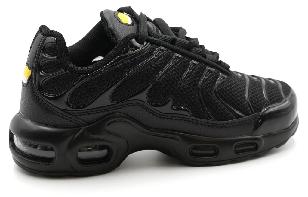 Kinder Sneaker K56-1 All Black mit Luftpolster - 34 Größe: Produktbild 