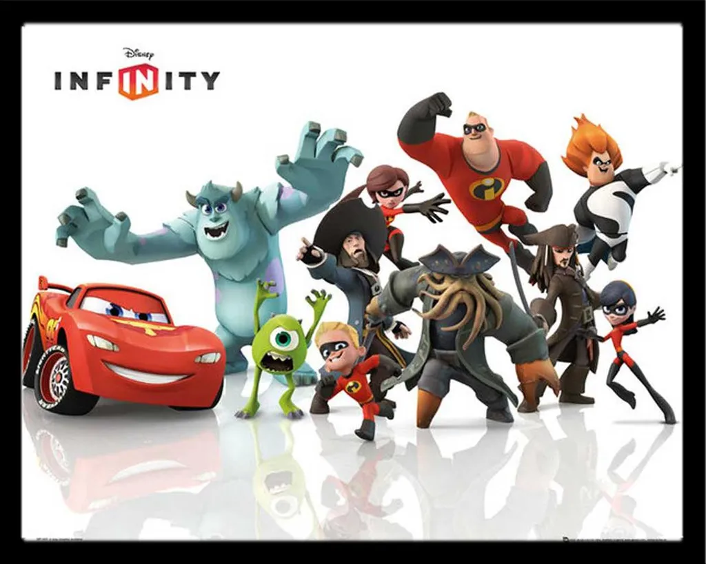 Poster Disney Infinity Incorniciato Cornice Shinsuke MDF Nero 40x50