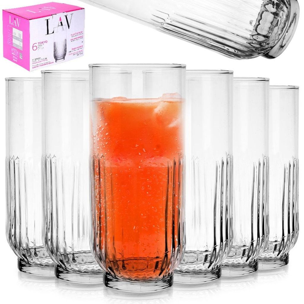 Orion Gläser-Set Trinkgläser Wassergläser Saftgläser 380 ml 6 Stk.