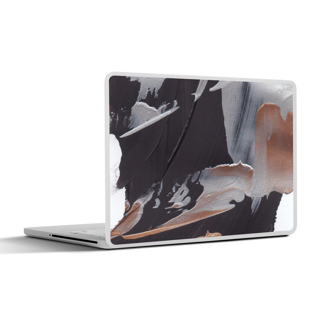 MuchoWow Laptop Aufkleber Sticker Cover Abstrakt - Farbe - Gold 40x30 cm - Laptop Dekoration - Selbstklebend