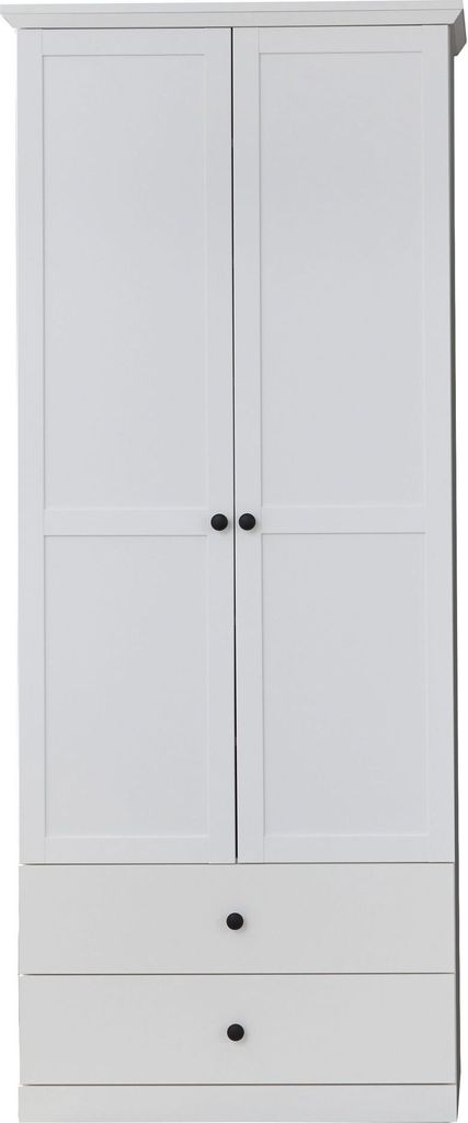 trendteam Wohnen Garderobenschrank BrandsonBaxter Weiß Nachbildung 81 x 196 x 41 cm