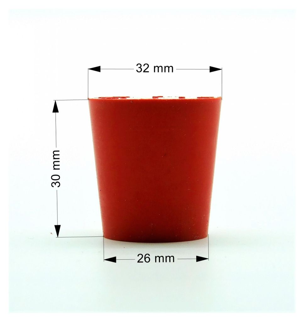 Gummistopfen Rot 32/26mm