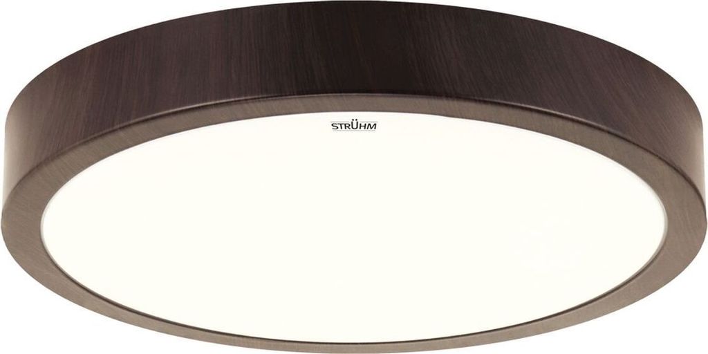 Deckenlampe LED Metall D: 38 cm rund IP44 Wenge tralweiß Produktbild 