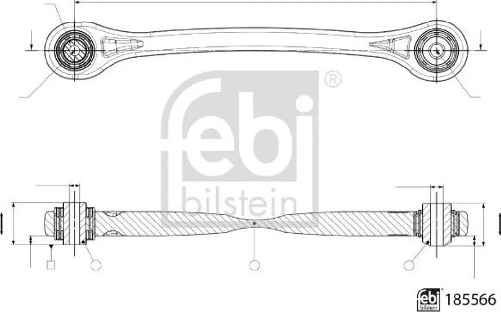 Bras de suspension FEBI 185566 en acier forgé avec rotule intégrée
