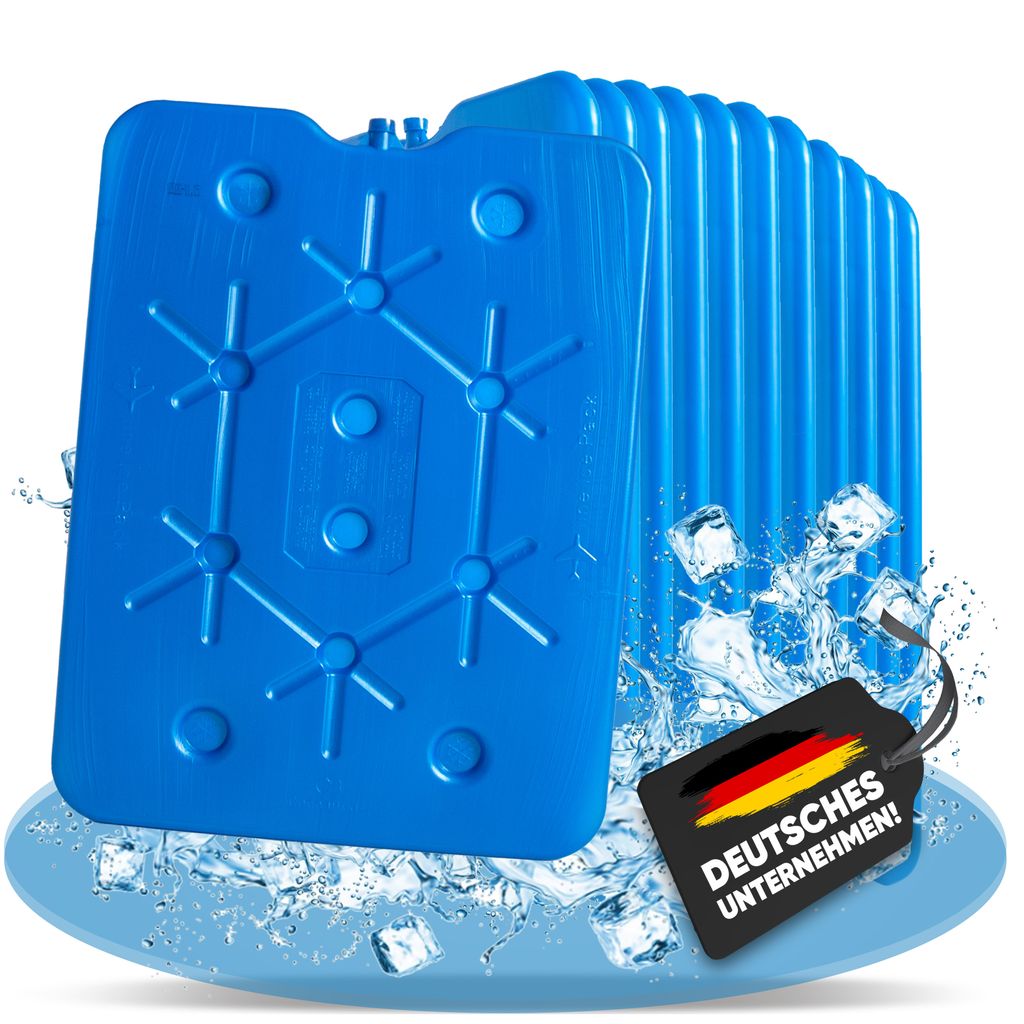 NEMT 12x flacher Kühlakku 800 ml Kühlakkus 25 x 32,5 x 1,5 cm Kühlelemente Kühltasche Kühlbox