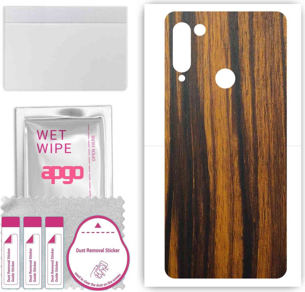 apgo Rückseite Schutzfolie, Skin, kompatibel mit Lenovo Z6 Pro 5G, Hinten Displayschutzfolie aus Vinylfolie, kratzfest, einfache Montage - Tigerwood