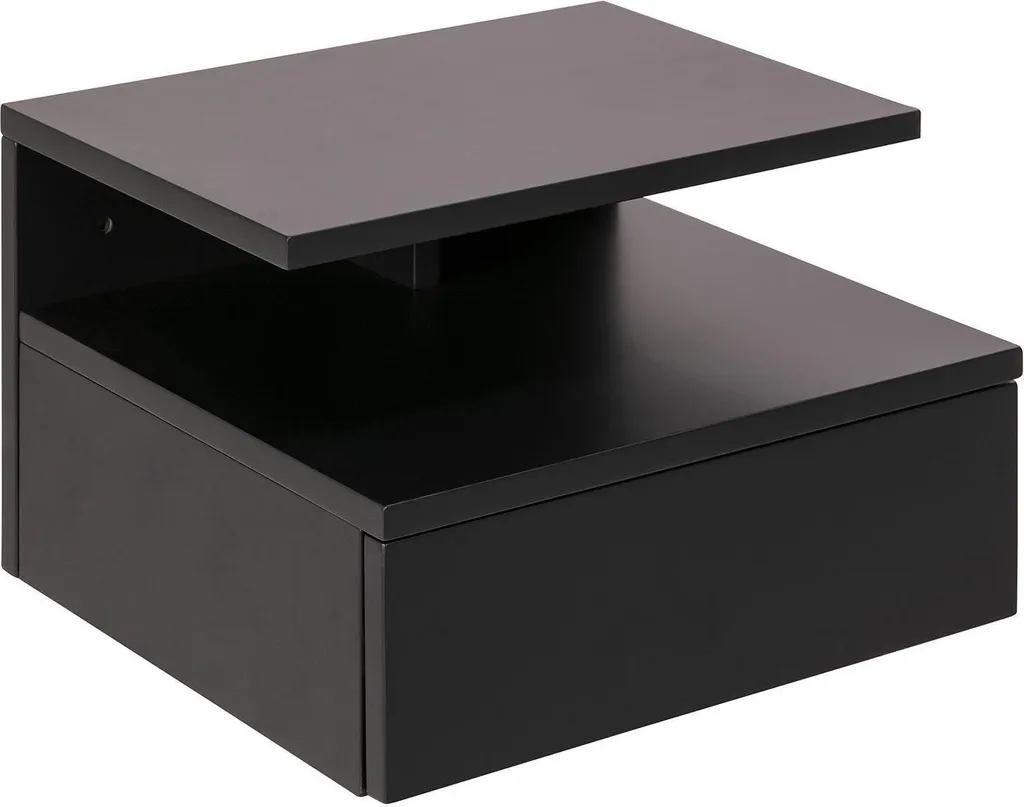 Table de Chevet pour Petits Espaces - Meuble de Rangement Gris en MDF
