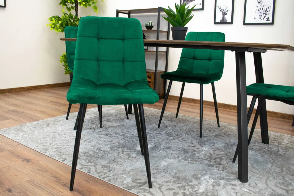 Sedia Valora KARA Verde Scuro - Sedia Moderna per Cucina e Sala - 14