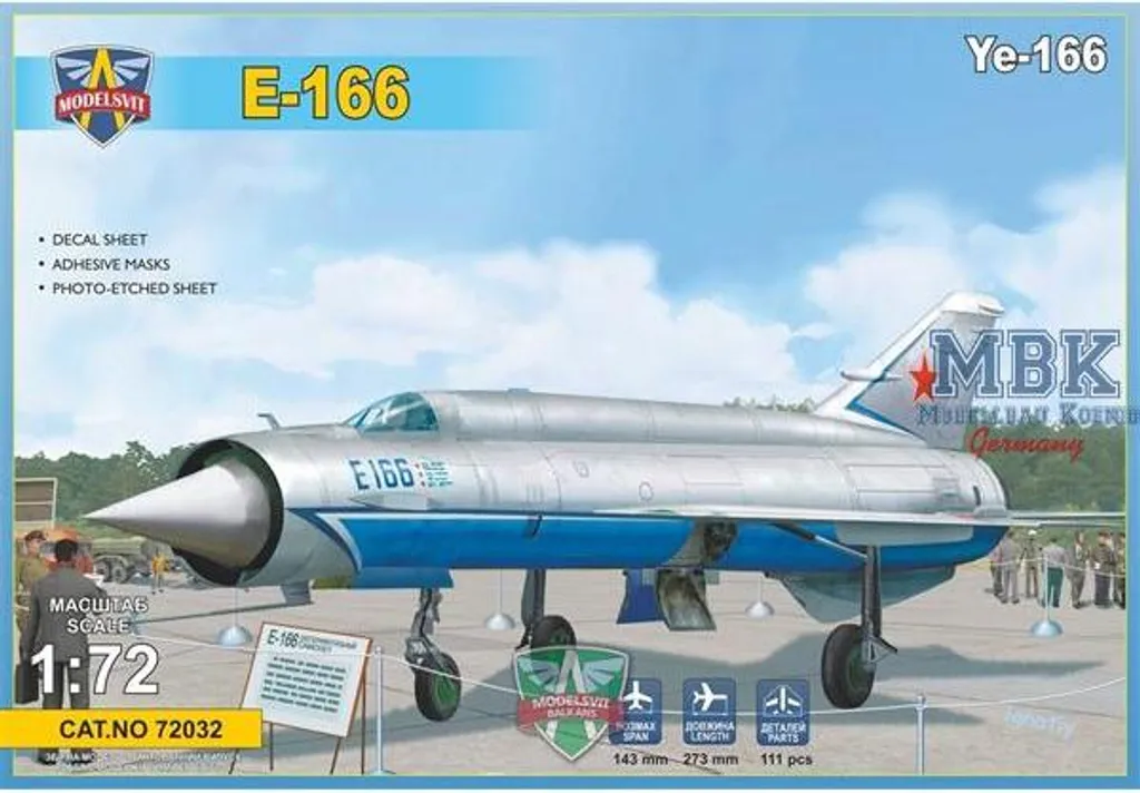 Maquette avion Ye-166 Intercepteur soviétique lourd 1/72 Modelsvit 72032