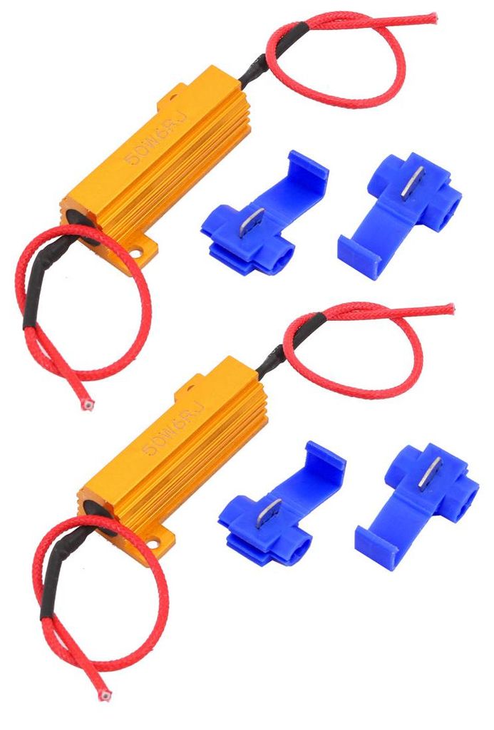 2Pcs 50W 6RJ Lastwiderstand Fix LED Birne Schnell Blinker Fahrtrichtungsanzeiger DE de