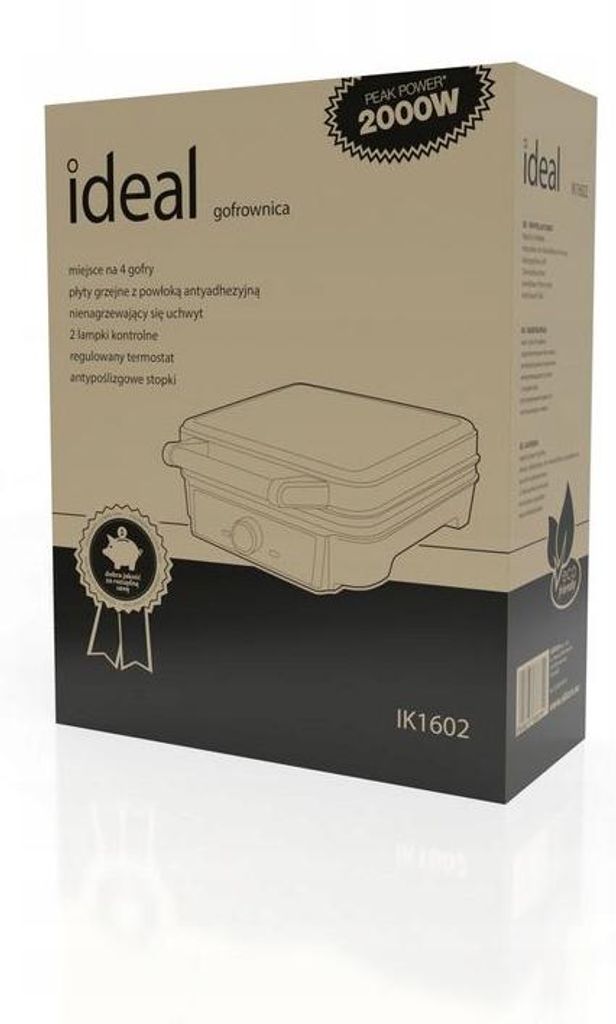 Waffeleisen Ideal IK1602 1200 W für 4 Waffeln mit Produktbild 