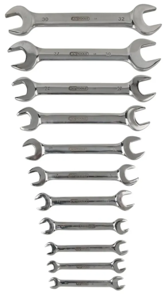 Clés à fourche doubles anti-corrosion 964.2245 en Inox - Set 11 pcs