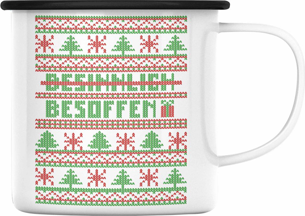 Trendation - Weihnachten Emaille Tasse Besinnlich WeihnachtsEmaille Tasse WeihnachtsEmaille Tassen Lustig Glühwein Becher Geschenk Emaille Tassen ...