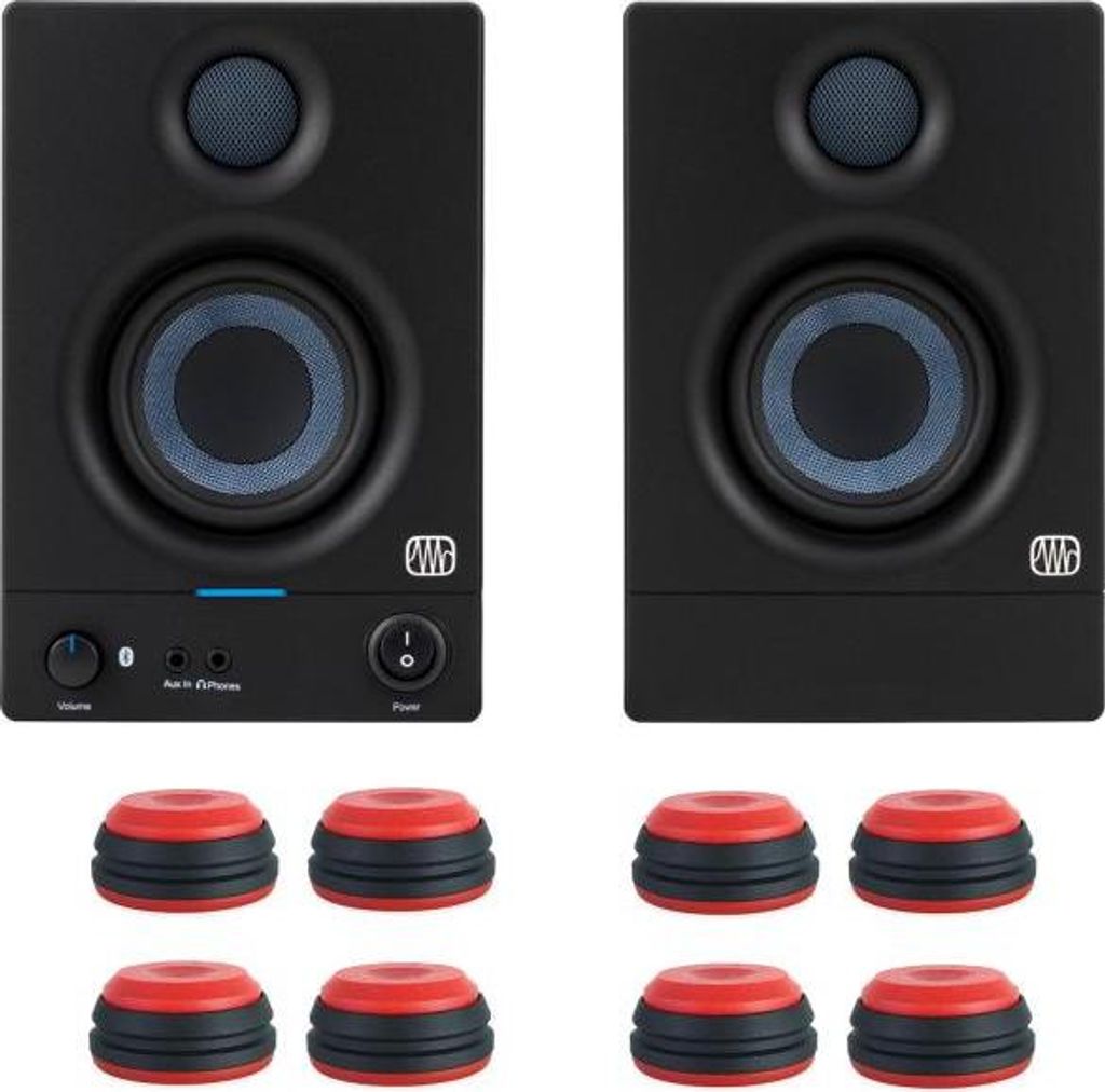 Presonus Eris 3.5 BT Lautsprecher 2nd Gen mit Boxen-Füße in rot