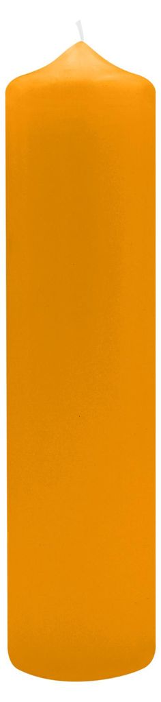 Spitzkopf Stumpen Kerzen Honig Natur 25 x Ø 6 cm, 8 Stück