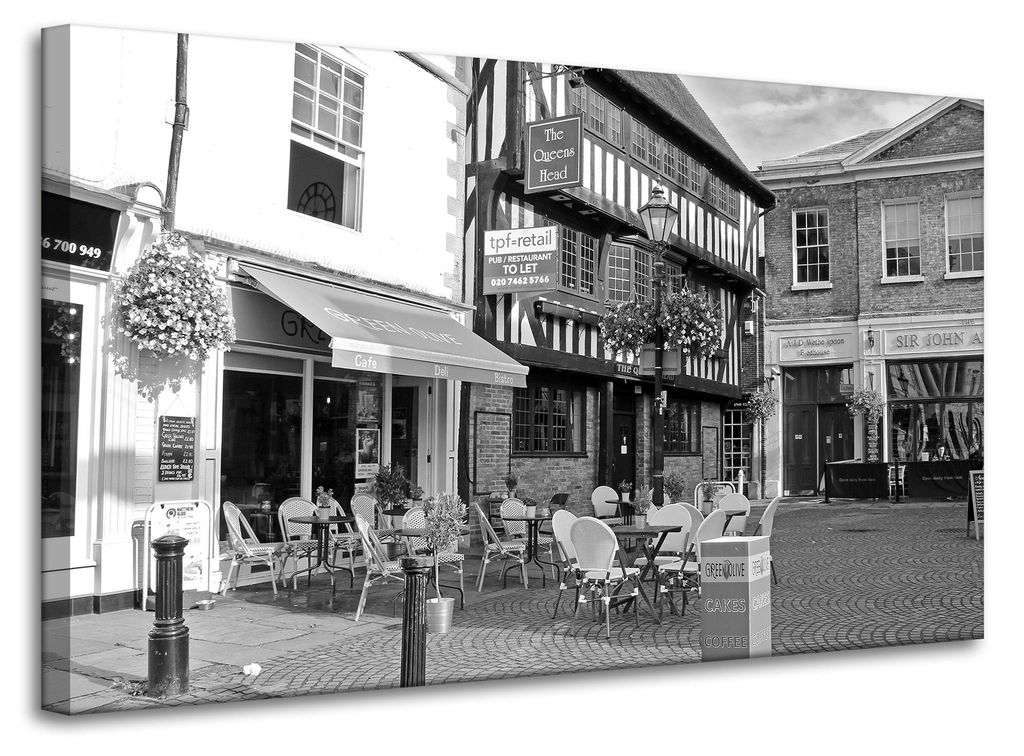 Leinwanddruck Architektur Café 100x60 cm