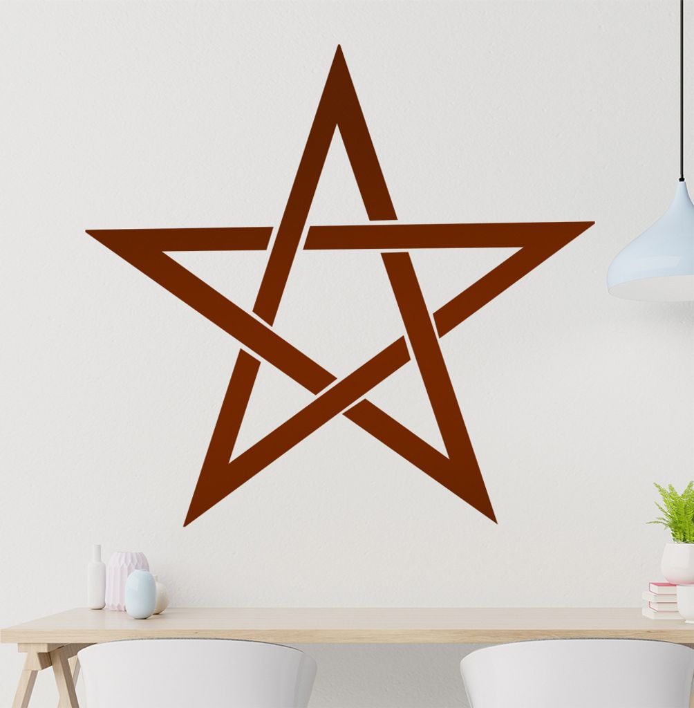 Kiwistar Pentagramm Wandtattoo in 6 Größen - Wandaufkleber Wall Sticker - Dekoration, Küche, Wohnzimmer, Schlafzimmer, Badezimmer