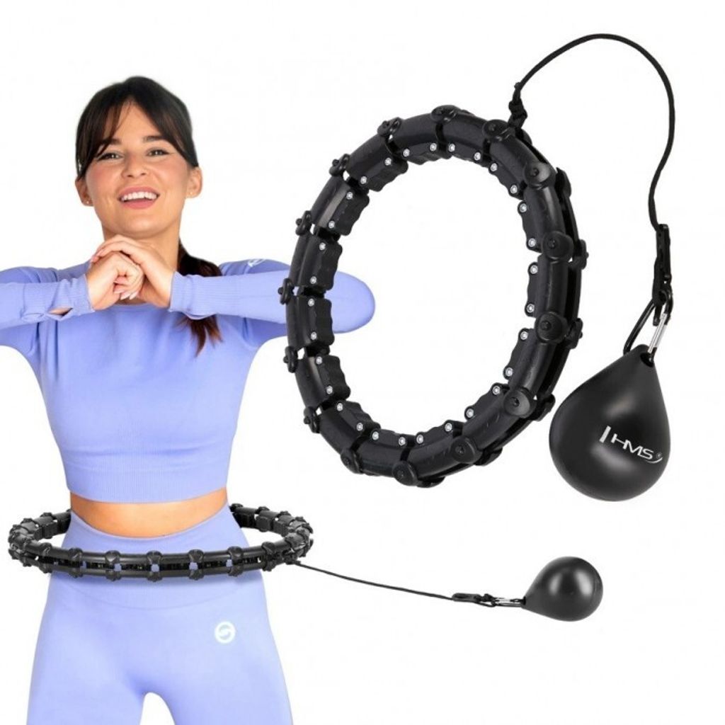 Masážní hula hoop HMS HHW02 se závažím černá Obrázok produktu 10