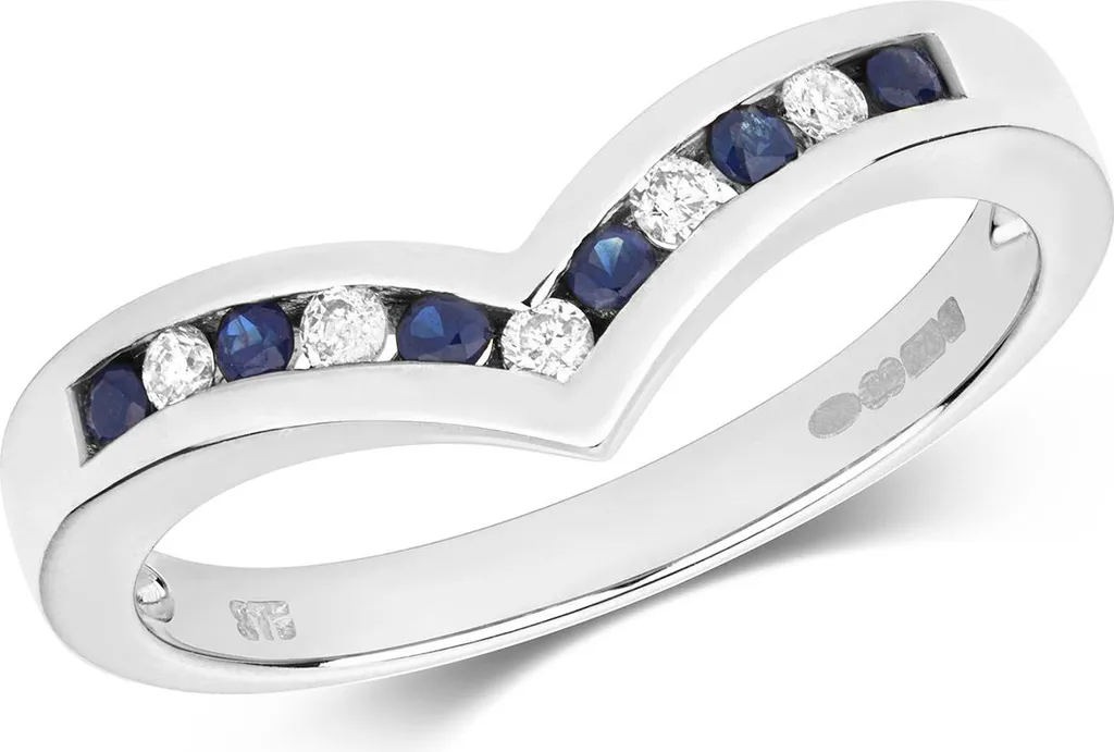 Bague Or Blanc Diamant Saphir : Trouvez le Cadeau de Luxe en Taille 50