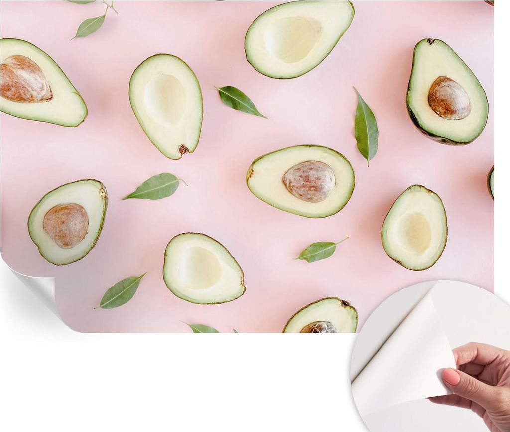 Selbstklebende Wandtapete - Dekorative Tapete für Wohnzimmer - Klebefolie für Wandbilder - Tapetenfolie für Wanddekoration - 104x70 cm - Avocado...