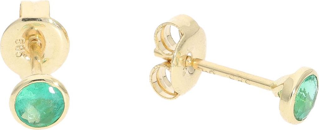 JuwelmaLux Ohrstecker 585 Gold mit Smaragd JL10-06-1092