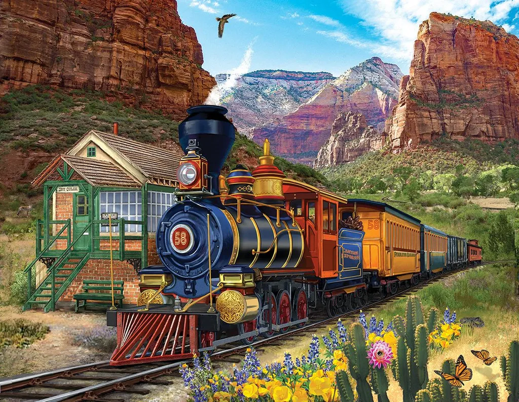 Puzzle 1000 pièces SunsOut Dry Gulch - Grand format XXL pour adultes