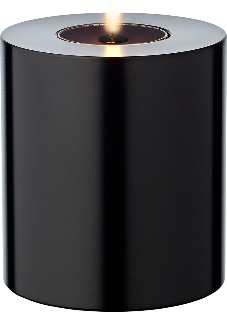 EDZARD Teelichthalter Cornelius black Ø 8 cm / H 9 cm