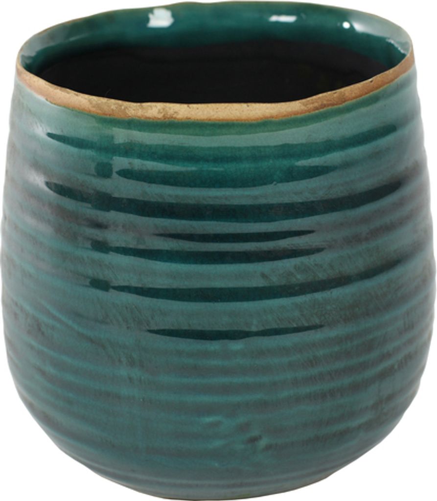 Ter Steege Blumentopf Türkis D 21 cm H 17 cm Öffnung 16,5 cm