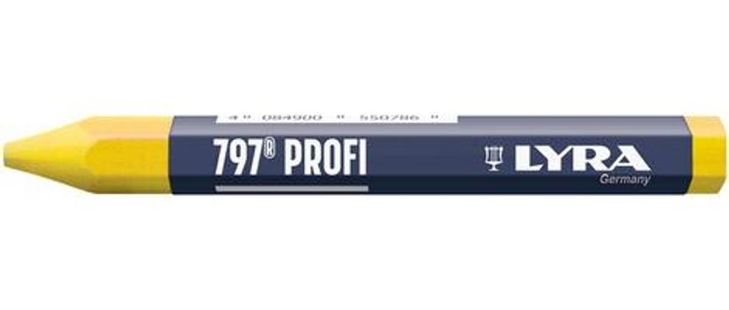 LYRA Förster- und Signierkreide, 12 x 120 mm, schwarz - Wetterfest & Bruchfest - Hohe Deckkraft - 12er-Pack