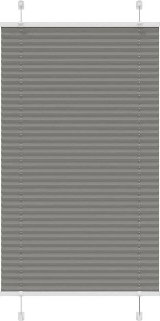 vidaXL Plissee Anthrazit 75x100 cm Stoffbreite 74,4 cm Polyester