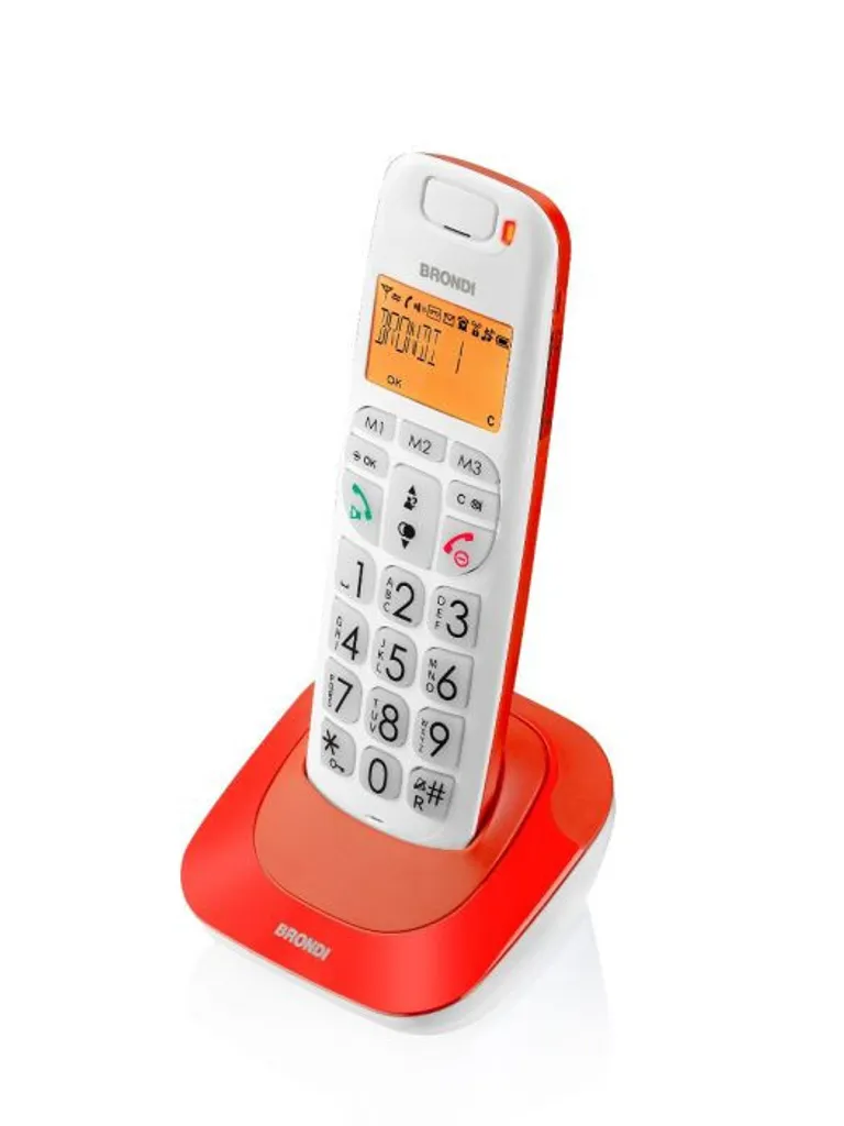 Brondi Bravo Bright Téléphone DECT sans fil avec identification d'appel