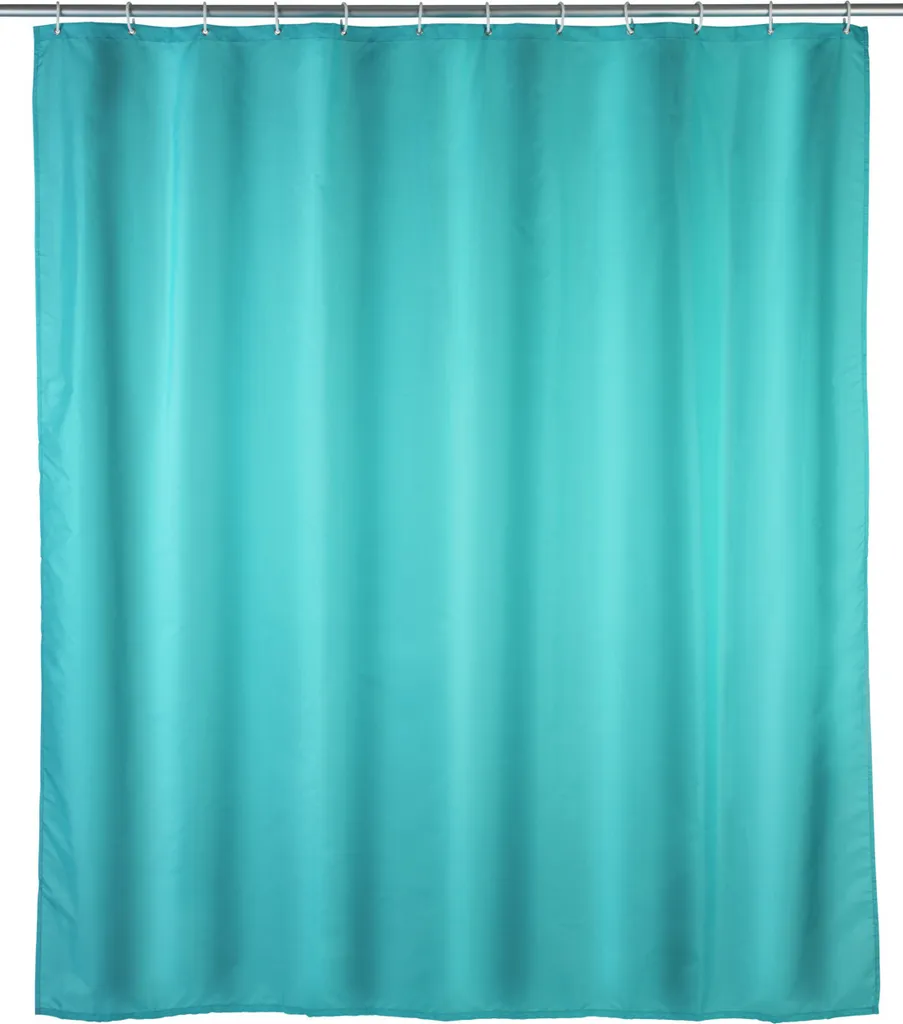 Rideau de douche textile anti-moisissure bleu ciel avec œillets acier