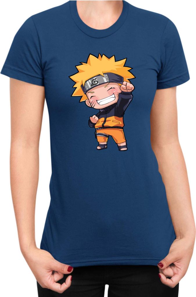 Damen T-Shirt Naruto Naruto Chibi, Lady S / Dunkelblau