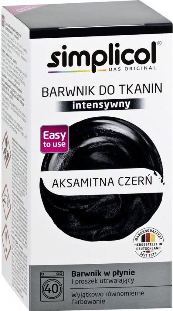 Simplicol Aksamitna Czerń Barwnik do tkanin, 550 g Obrázek produktu 
