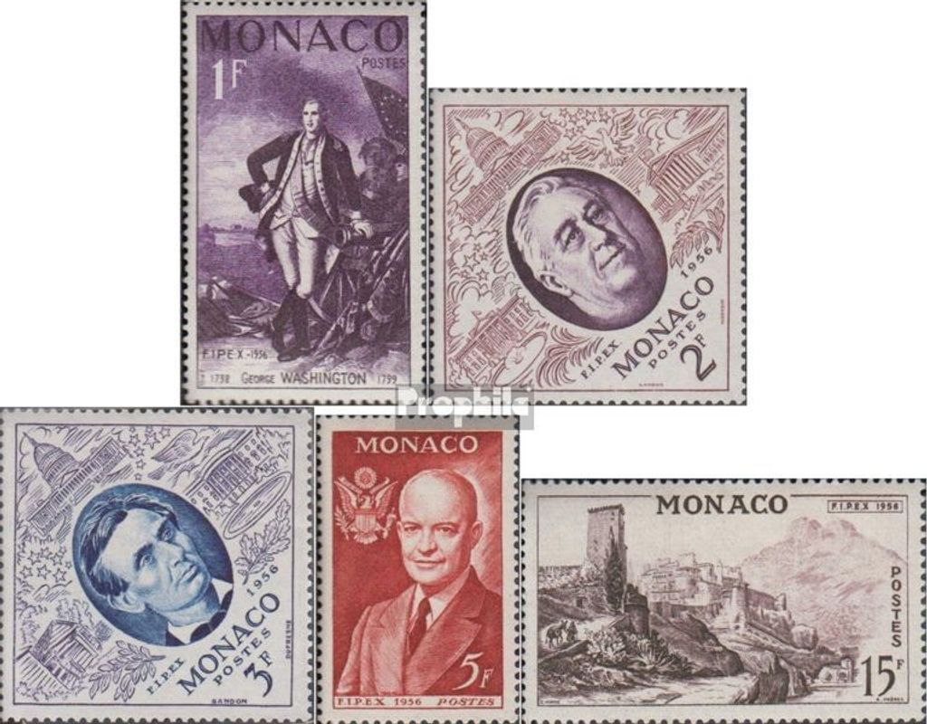Briefmarken Monaco 1956 Mi 527-531 postfrisch FIPEX