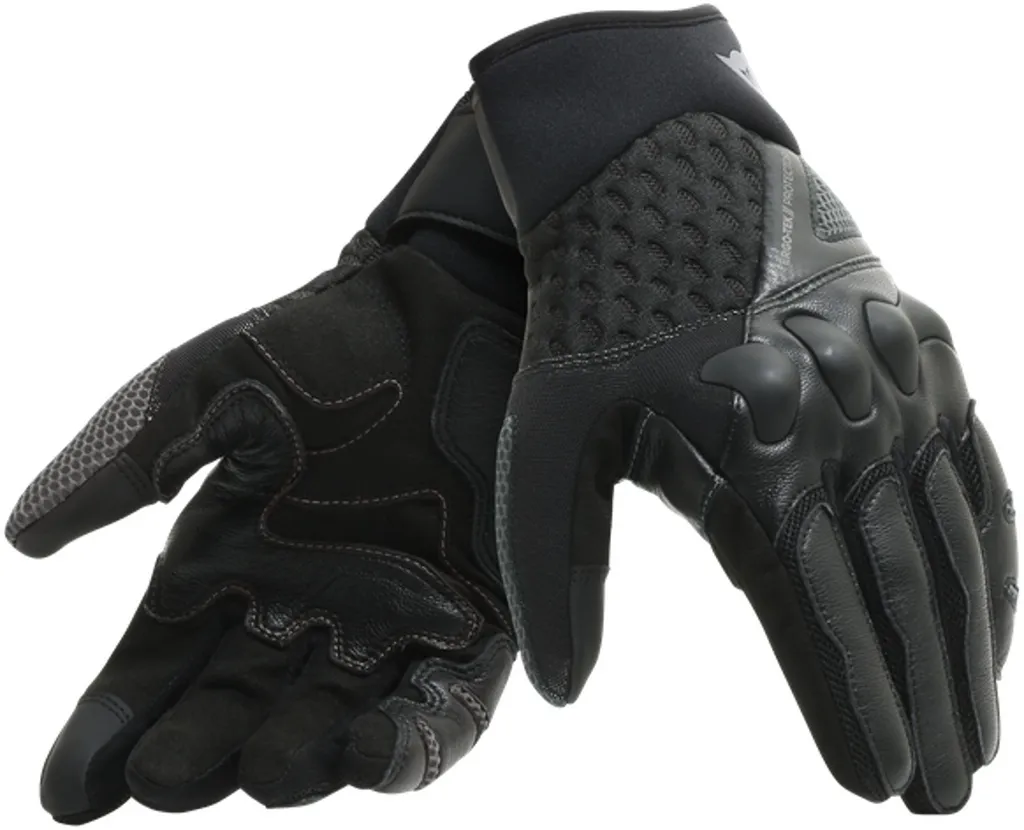 Gants de Moto Été Dainese X-Moto 2 en Cuir et Mesh - Taille S Noir Gris