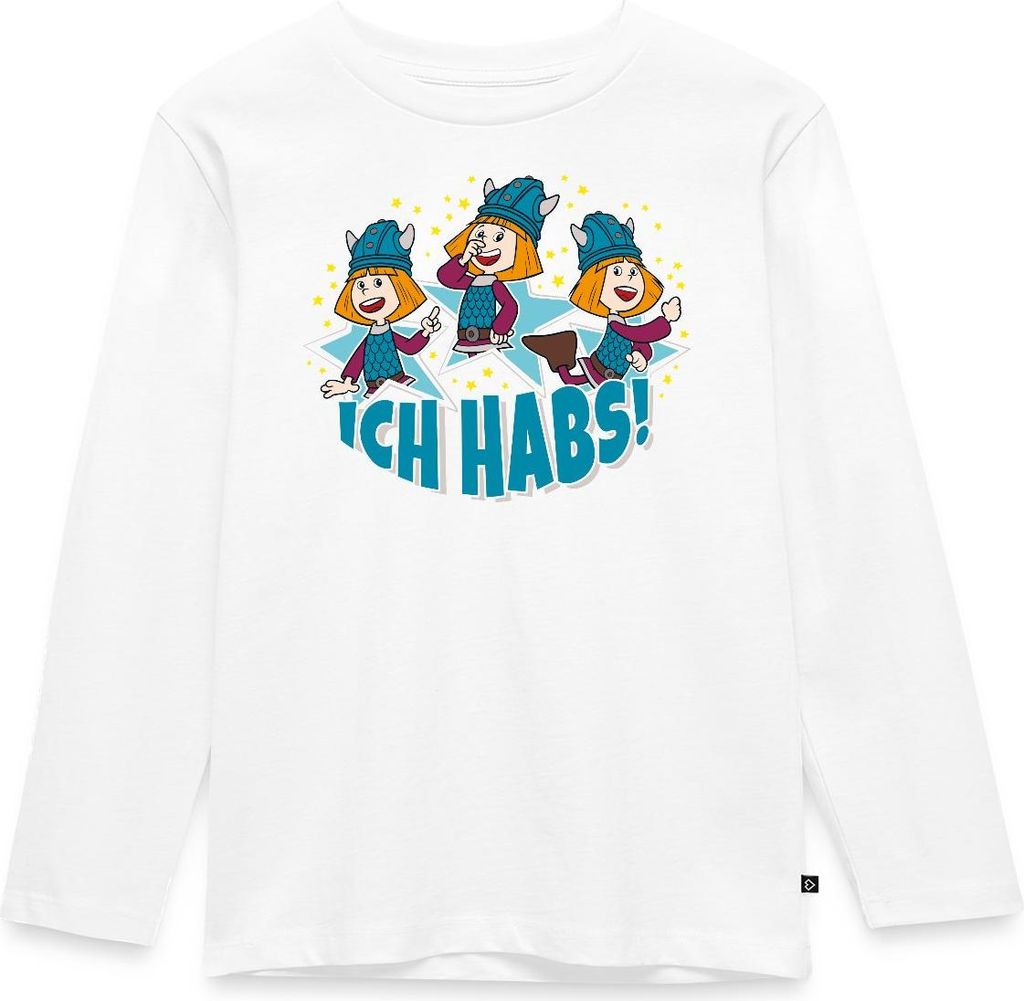 Spreadshirt Wickie Und Die Starken Männer Ich Habs Kinder Premium Langarmshirt, 98/104 (2 Jahre), Weiß