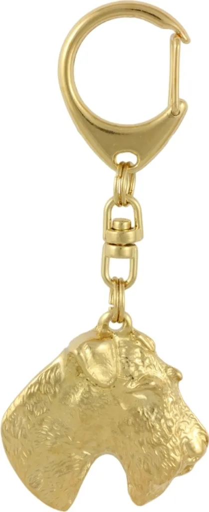 Pendentif Fox-Terrier à poil dur Art-Dog doré pour clés et sacs à main