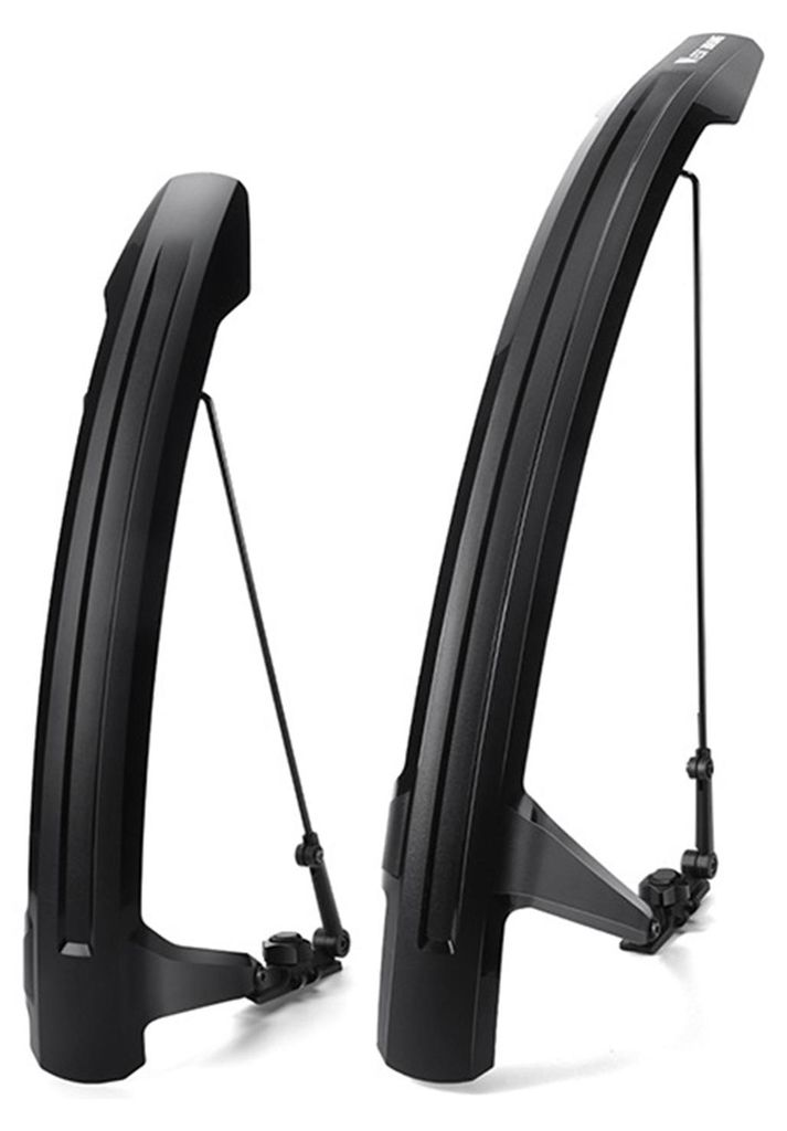 Fahrrad-Schutzblech für Rennräder – Fahrradzubehör, breit, lang, strapazierfähig, für Reifenbreiten von 21c bis 42c (700c), schwarz