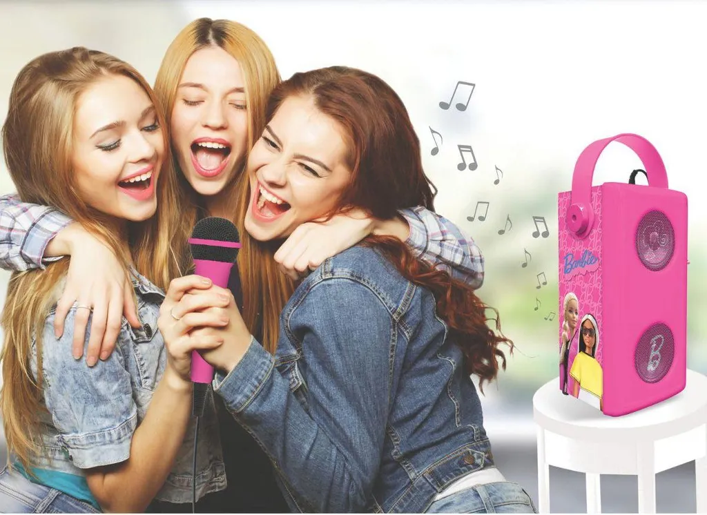 Enceinte Bluetooth Barbie lumineuse avec micro filaire inclus Rose - 10