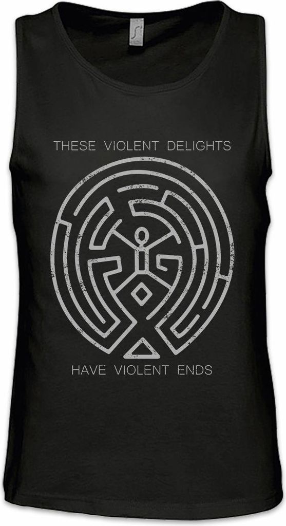 Urban Backwoods These Violent Delights, Ärmelloses T-Shirt, Farbe: Schwarz, Größe: 2XL