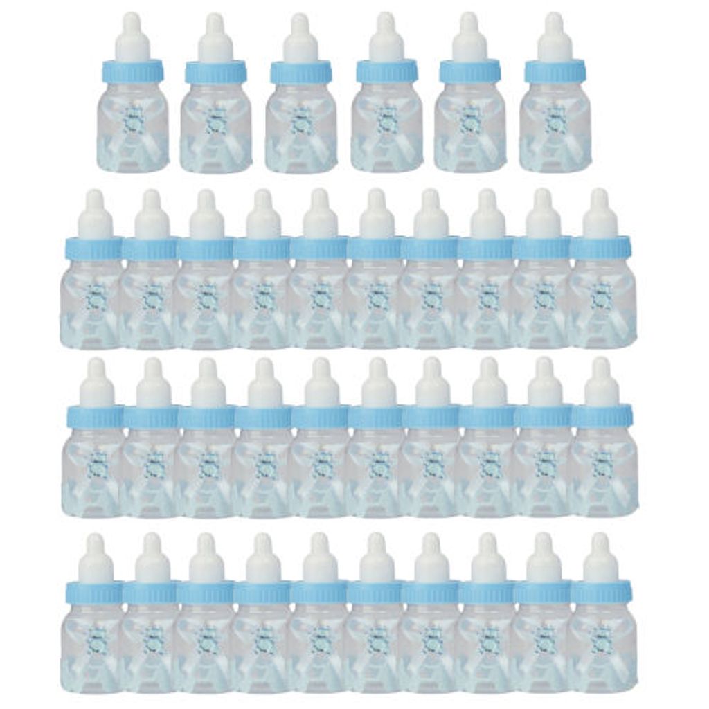 24er Blau Schnuller Milchflasche Babyflasche Taufe Geburt Gastgeschenk 