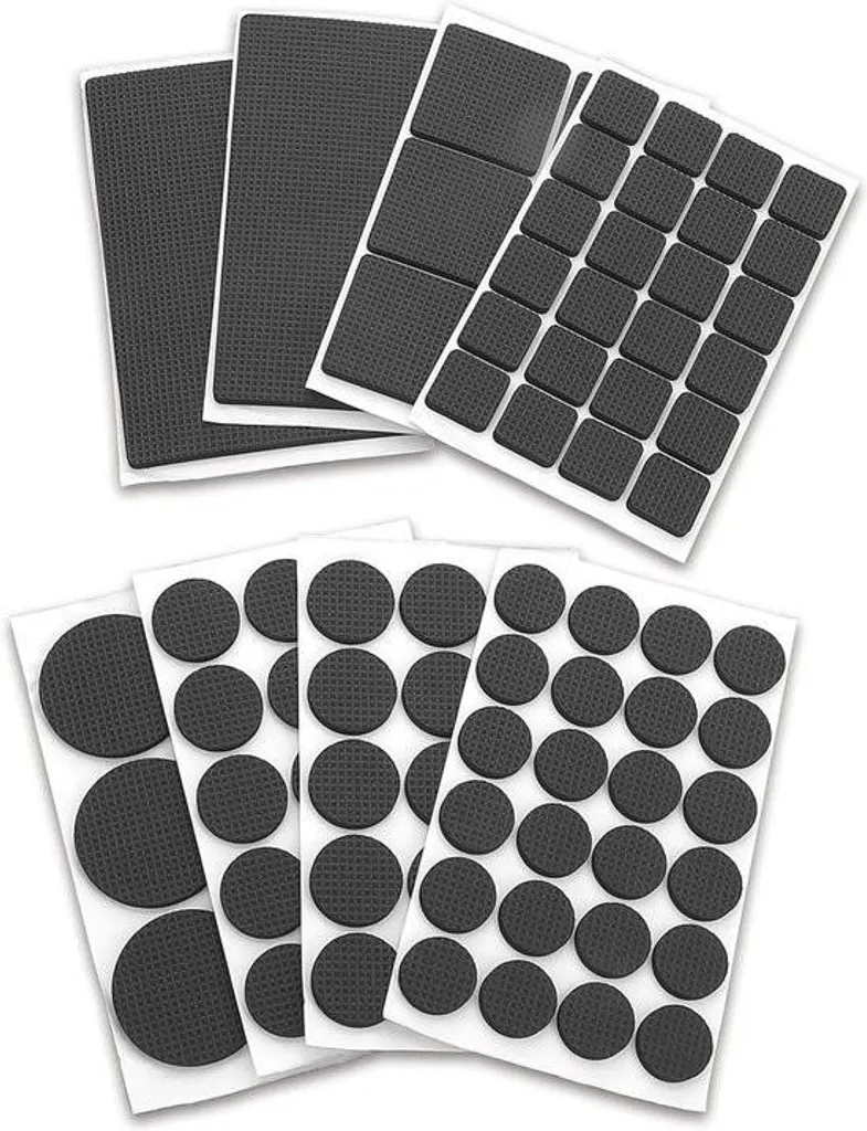 Lot de 93 patins antidérapants pour meubles et chaises, ronds 35mm noir